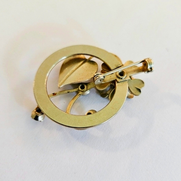 Vintage Blue Rhinestone Brooch - Picture 2 of 7